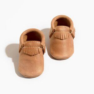 Freshly Picked Moccasin Baby Infant Shoe Zion Brown Fringe Size 2